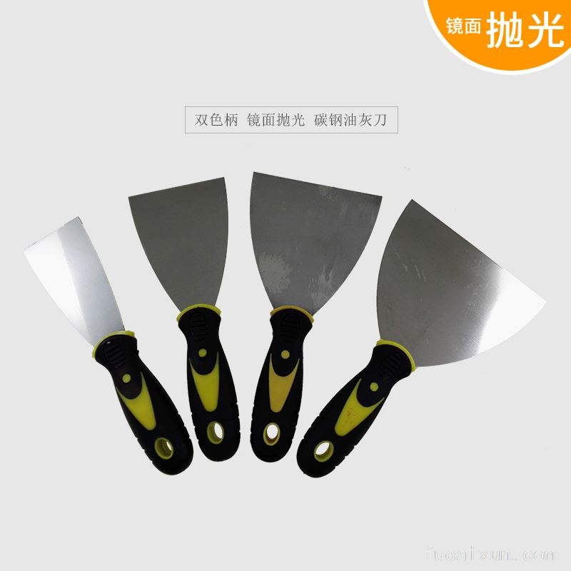 双色柄镜面抛光油灰刀 铲刀 灰刀 瓦工刀